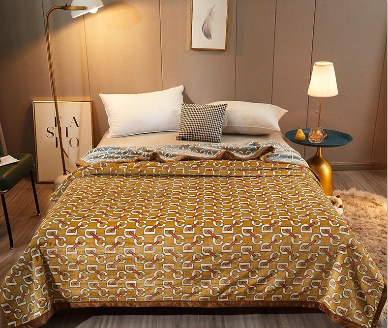 bbin宝盈大牌风迪奥云毯（姜黄色）